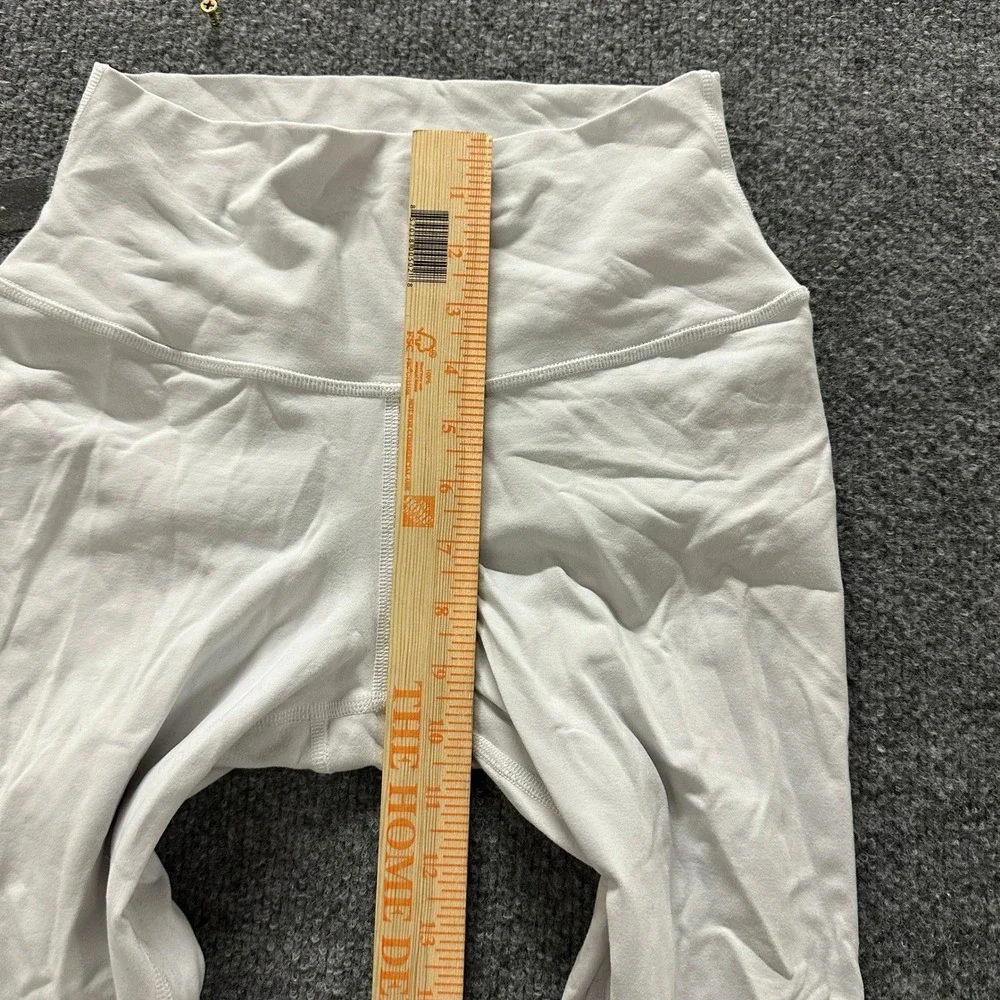 Alo Leggings Womens Size S White High Waisted Cropped Athletic Yoga Compression